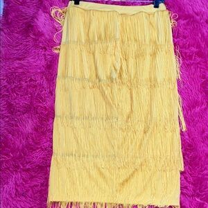 Yellow Fringe Skirt